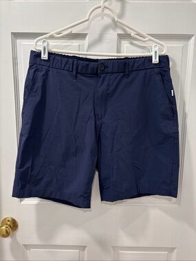Onia Men’s Stretch Hybrid Nylon Shorts Size 34 Navy Blue Swim Beach Lake Casual